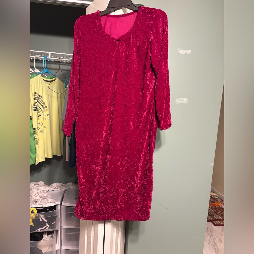 Elegant pink Velvet Dress shalwar khameez set sz 38/40 chest